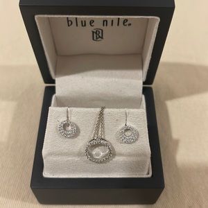 Blue Nile 14k gold and diamond earrings.